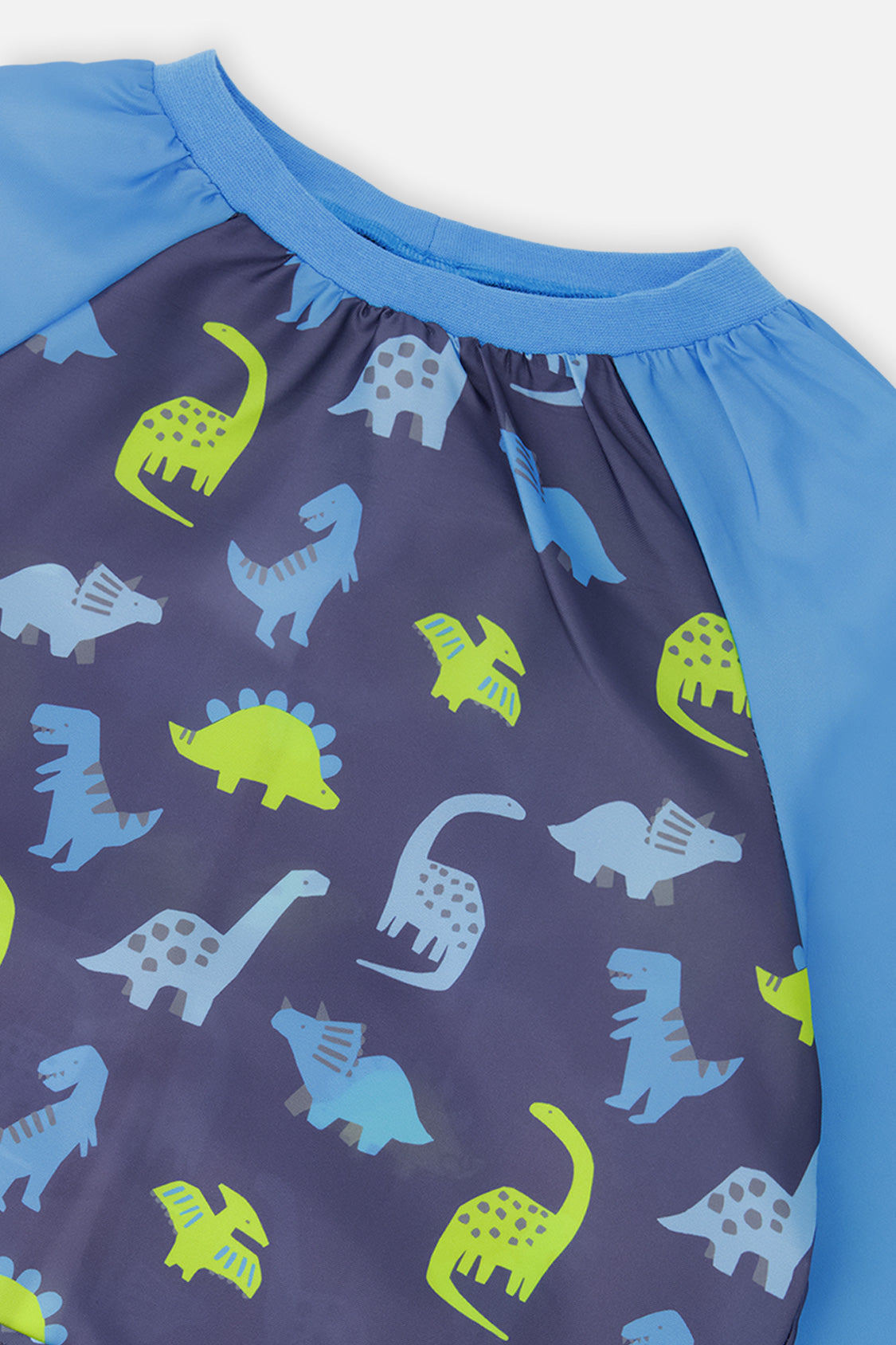 Tablier bleu imprimé dinos