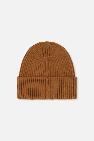Ribbed Knit Hat Brown Sugar - J20ZW01_01740