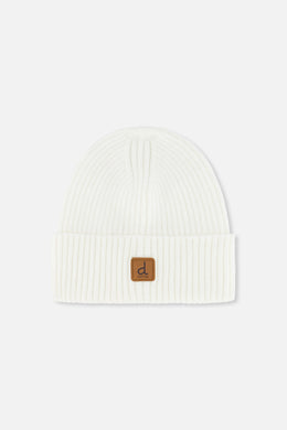Ribbed Knit Hat Off-White - J20ZW01_01880