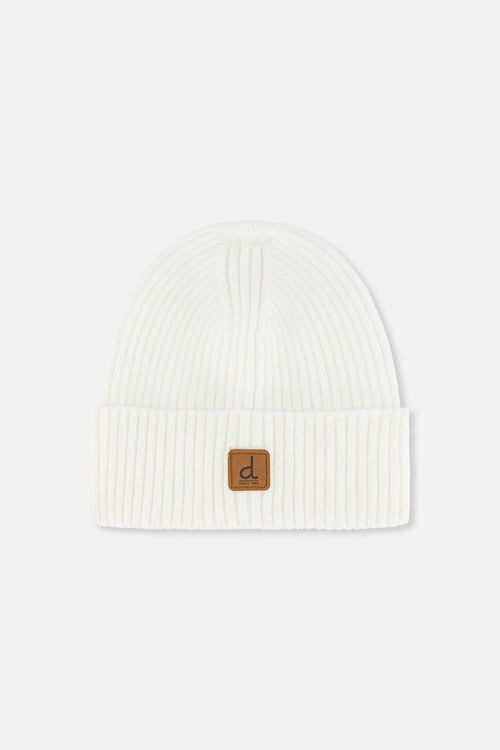 Ribbed Knit Hat Off-White - J20ZW01_01880