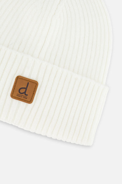 Ribbed Knit Hat Off-White - J20ZW01_01880