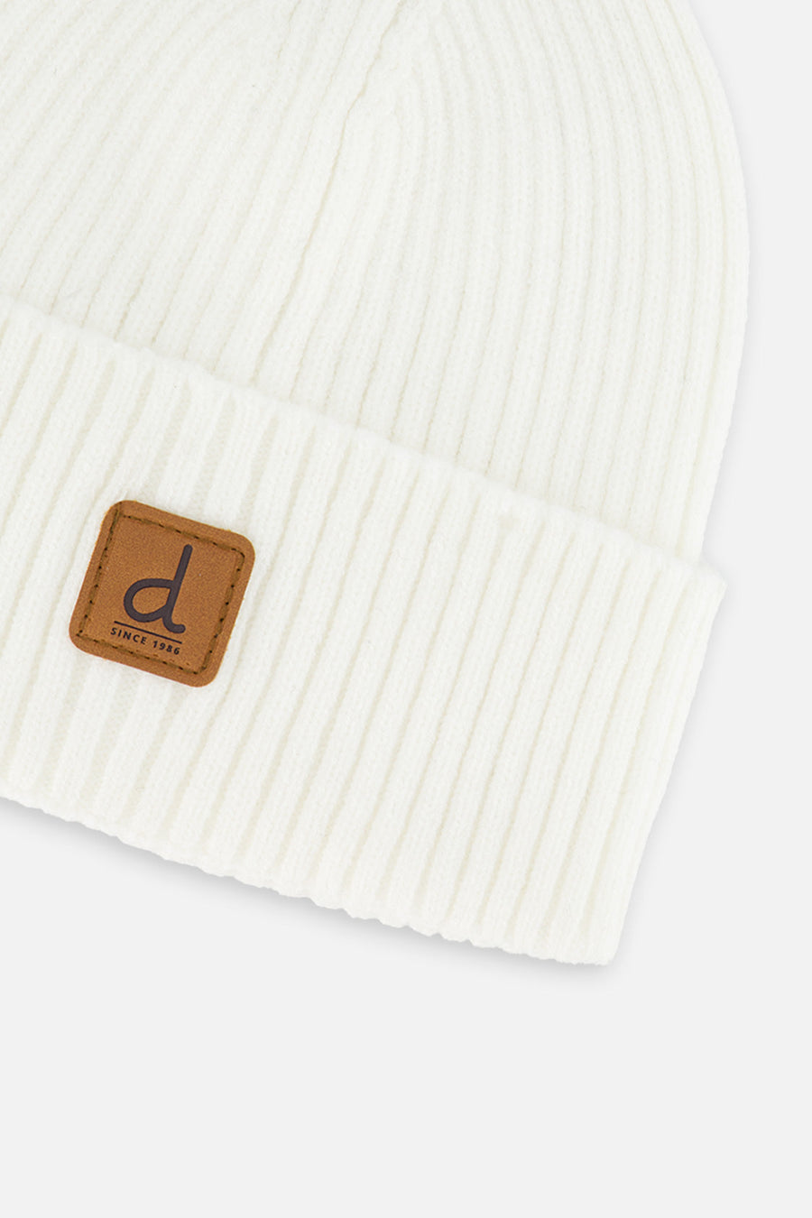 Ribbed Knit Hat Off-White - J20ZW01_01880