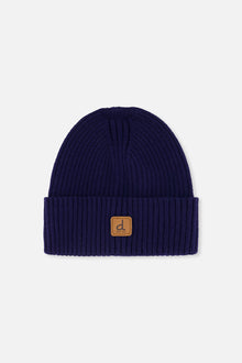 Ribbed Knit Hat Navy Blue - J20ZW01_04790