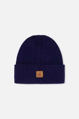 Ribbed Knit Hat Navy Blue - J20ZW01_04790