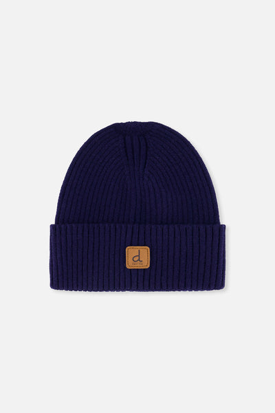 Ribbed Knit Hat Navy Blue - J20ZW01_04790