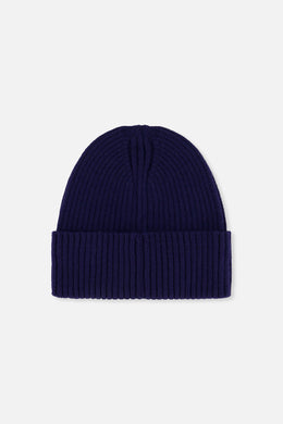 Ribbed Knit Hat Navy Blue - J20ZW01_04790
