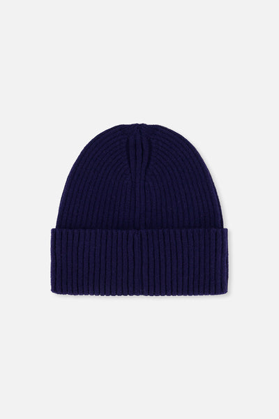 Ribbed Knit Hat Navy Blue - J20ZW01_04790
