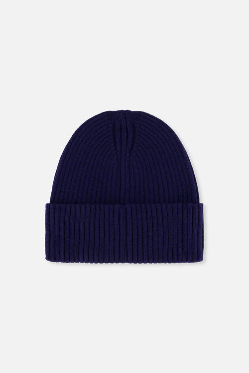 Ribbed Knit Hat Navy Blue - J20ZW01_04790