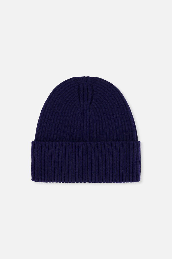 Ribbed Knit Hat Navy Blue - J20ZW01_04790