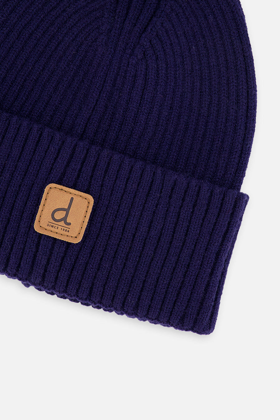 Ribbed Knit Hat Navy Blue - J20ZW01_04790