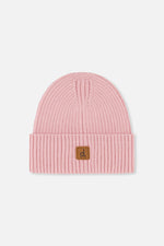 Ribbed Knit Hat Pale Dusty Pink - J20ZW01_06220