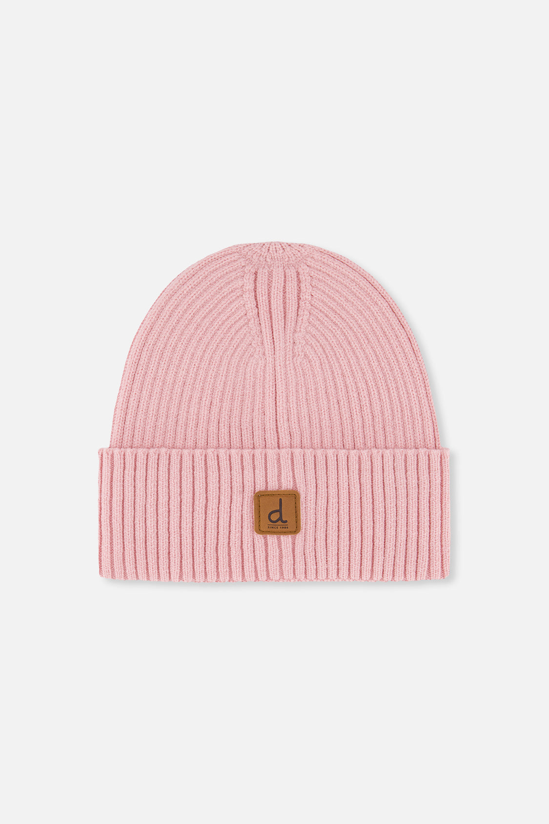 Ribbed Knit Hat Pale Dusty Pink - J20ZW01_06220