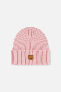Ribbed Knit Hat Pale Dusty Pink - J20ZW01_06220