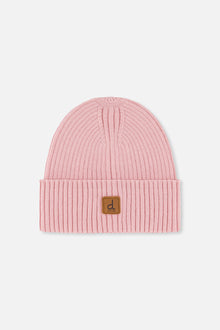 Ribbed Knit Hat Pale Dusty Pink - J20ZW01_06220