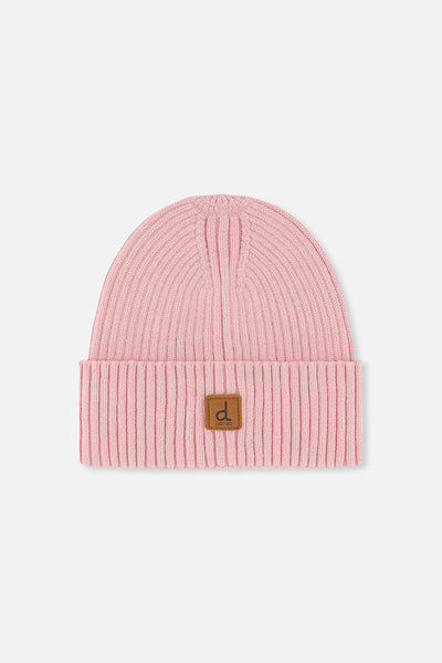 Ribbed Knit Hat Pale Dusty Pink - J20ZW01_06220