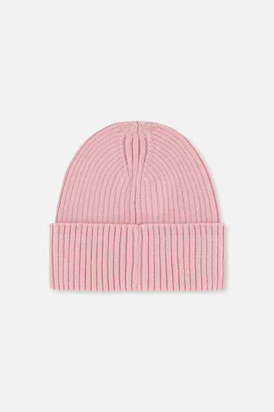 Ribbed Knit Hat Pale Dusty Pink - J20ZW01_06220