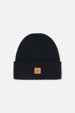 Ribbed Knit Hat Black - J20ZW01_09990