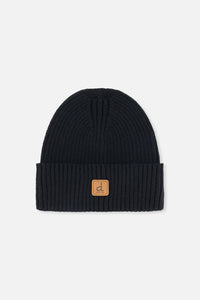 Ribbed Knit Hat Black - J20ZW01_09990
