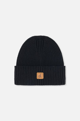 Ribbed Knit Hat Black - J20ZW01_09990