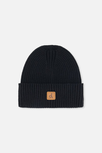 Ribbed Knit Hat Black - J20ZW01_09990