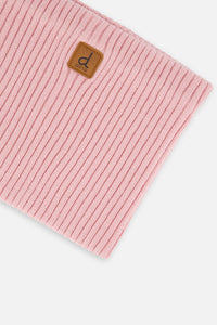Baby Ribbed Knit Neckwarmer Pale Dusty Pink - J20ZW02B_06220
