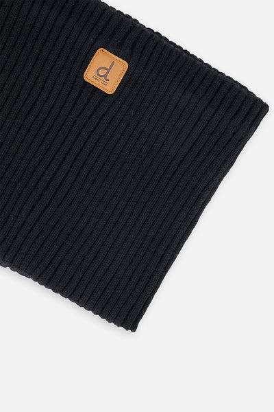 Baby Ribbed Knit Neckwarmer Black - J20ZW02B_09990