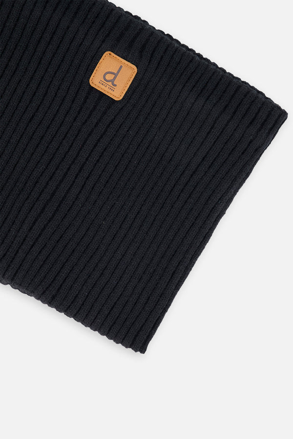 Baby Ribbed Knit Neckwarmer Black - J20ZW02B_09990