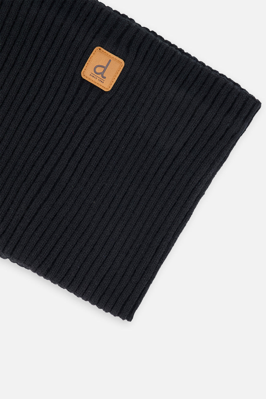 Baby Ribbed Knit Neckwarmer Black - J20ZW02B_09990