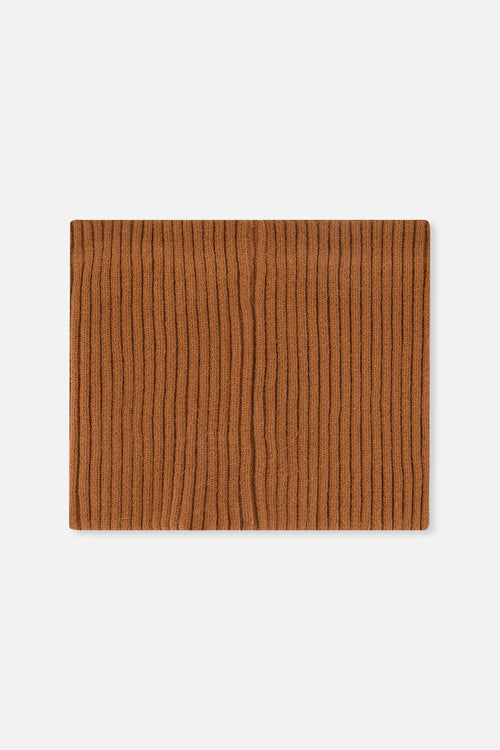 Ribbed Knit Neckwarmer Brown Sugar - J20ZW02_01740