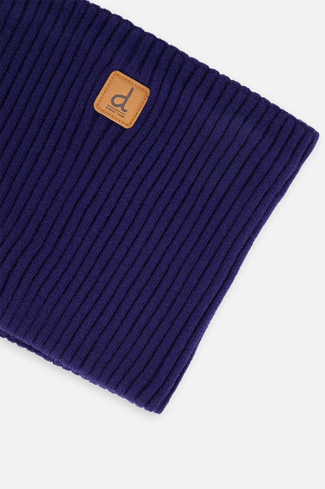 Ribbed Knit Neckwarmer Navy Blue - J20ZW02_04790