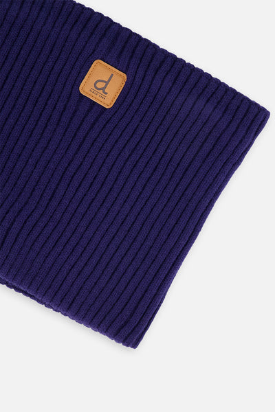 Ribbed Knit Neckwarmer Navy Blue - J20ZW02_04790