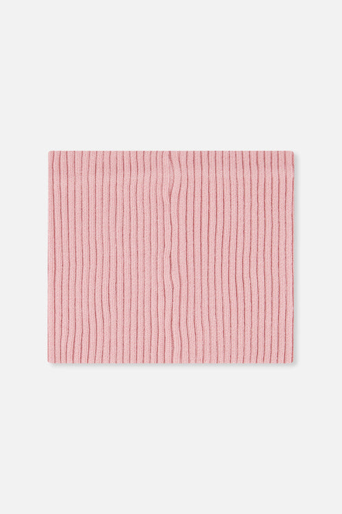 Ribbed Knit Neckwarmer Pale Dusty Pink - J20ZW02_06220