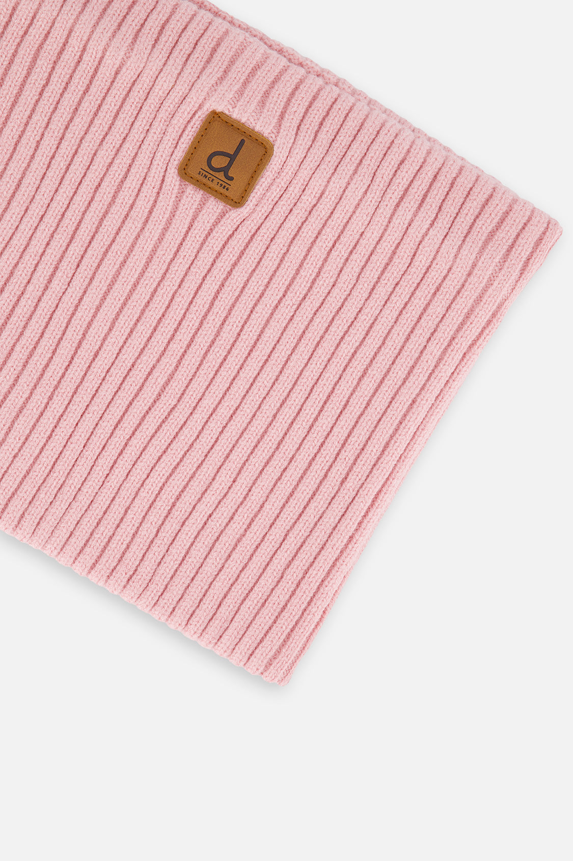 Ribbed Knit Neckwarmer Pale Dusty Pink - J20ZW02_06220
