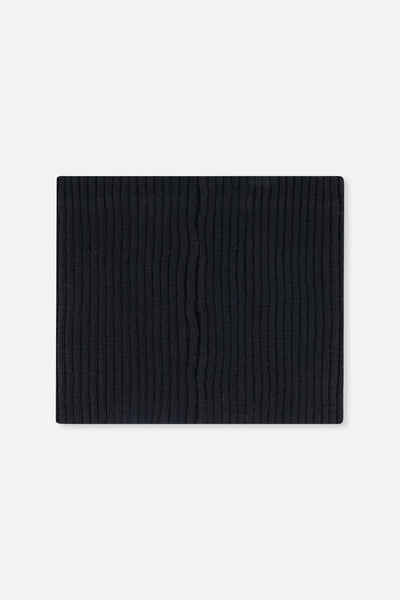 Ribbed Knit Neckwarmer Black - J20ZW02_09990