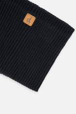 Ribbed Knit Neckwarmer Black - J20ZW02_09990