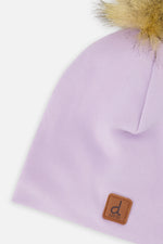 Baby Jersey Hat With Pompom Lavender - J20ZW03B_05640