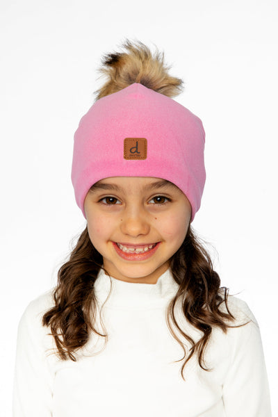 Jersey Hat With Pompom Pink - J20ZW03_06240