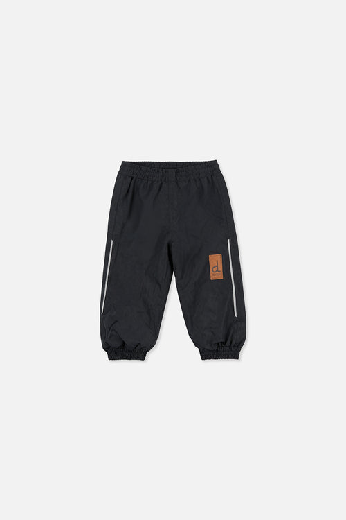Gefütterte Baby-Matschhose aus schwarzem Fleece