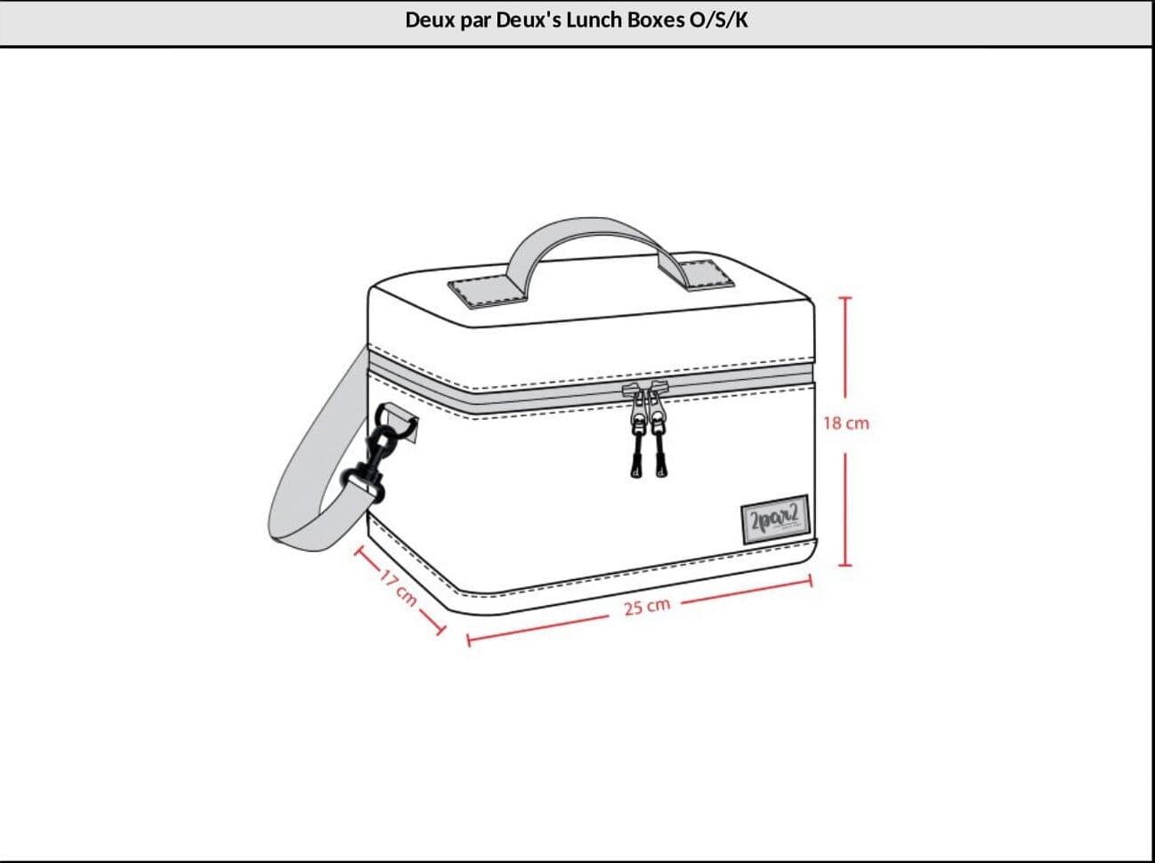 Lunch Box Black Dinosaur Print School Supplies Deux par Deux 