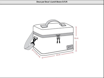 Lunch Box Black Dinosaur Print School Supplies Deux par Deux 