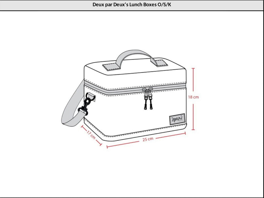 Lunch Box Black Dinosaur Print School Supplies Deux par Deux 