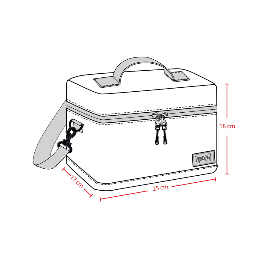 Lunch Box Black Dinosaur Print - H20ZBL_026