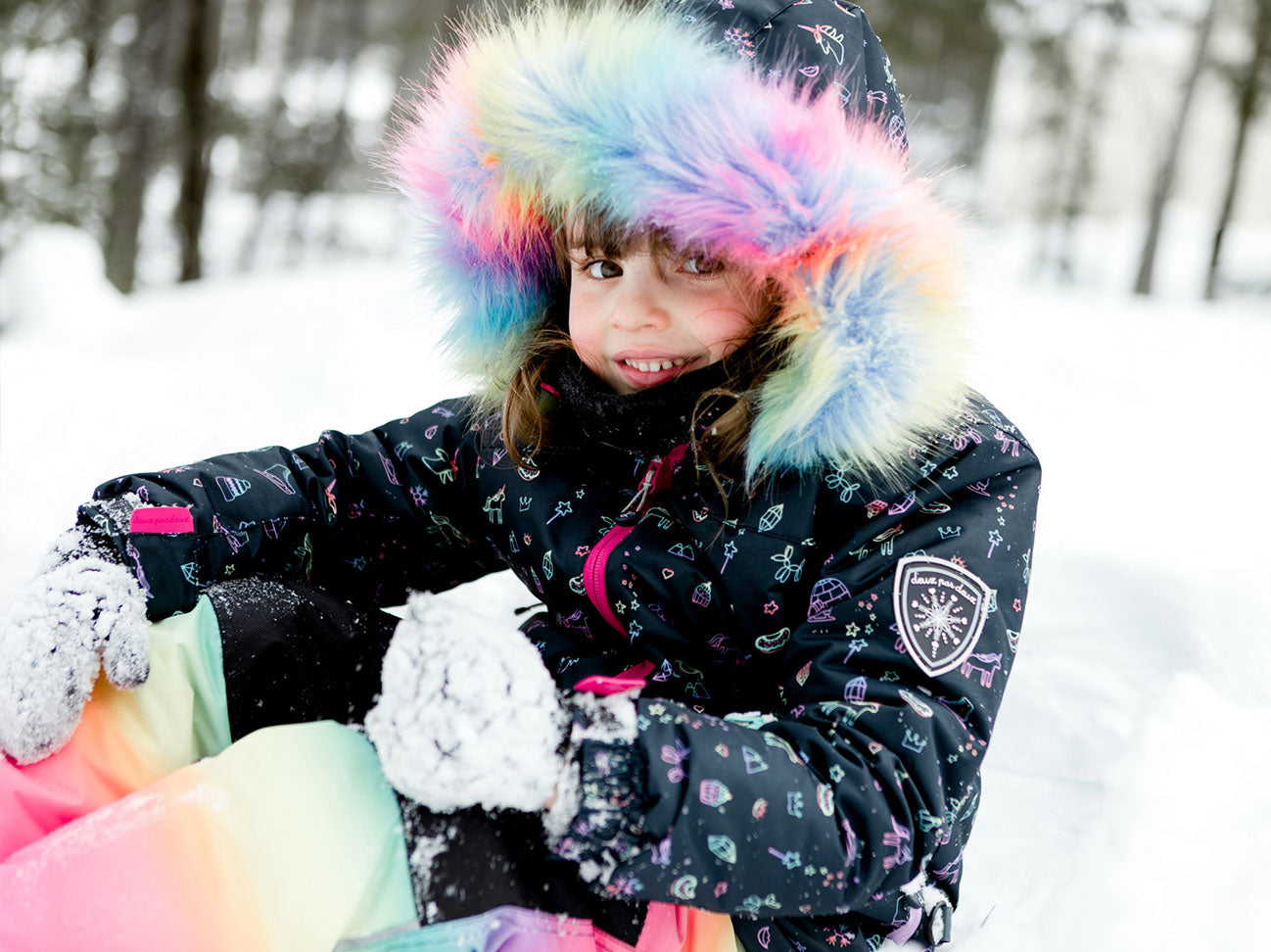 Marqueur de neige géant à deux pointes géant pour enfants Snow Fun, jouet d'artiste  d'hiver extérieur, bleu/rouge, 5 ans et plus