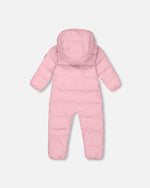 One-Piece Baby Cloud Compressible Snowsuit Designed For Car Seat Pink Snowsuits Deux par Deux 