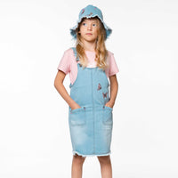 Denim Overall Dress Light Blue Denim Girl D30M41_125