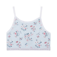 Printed Crop Top Flower Pastel Blue Girl D30P72_026