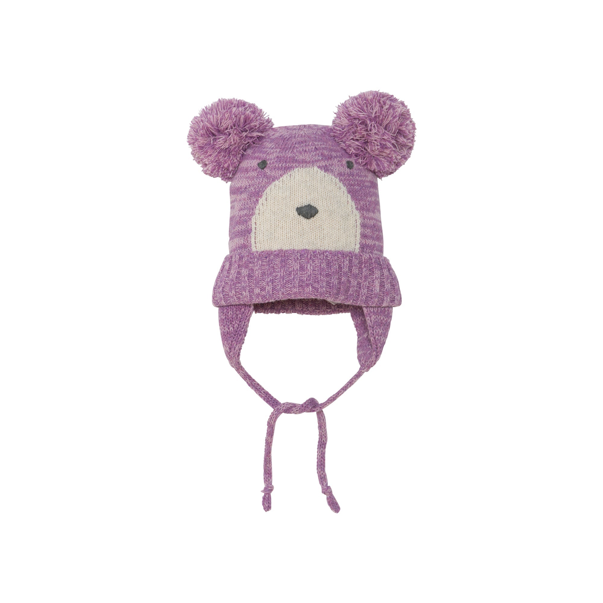 Baby Earflap Winter Hat Purple Mix E10ZA02_002