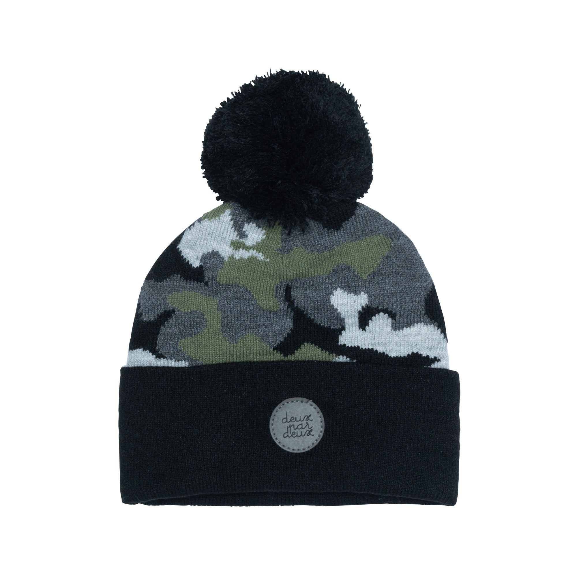 Knit Hat Camo Black And Khaki E10ZO01_999