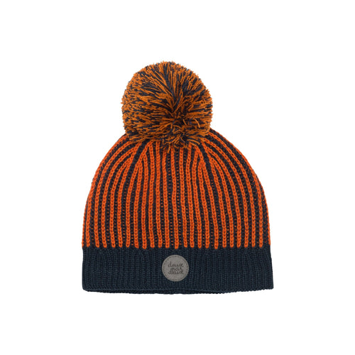 Knit Hat Orange And Navy Blue E10ZP01_753