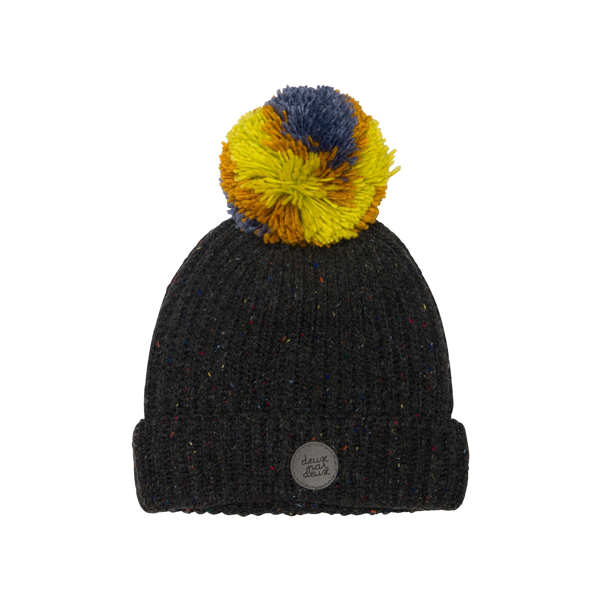 Knit Hat With Pompom Black E10ZR01_999